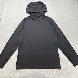 Zella Women's Small Long Sleeve Pullover Hoodie Hooded Sweatshirt Gray Stretch